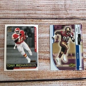 PICK ONE football cards Tony Richardson, Jerry Rice.